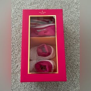 NEW Kate Spade Cap & Bootie gift set multi stripe